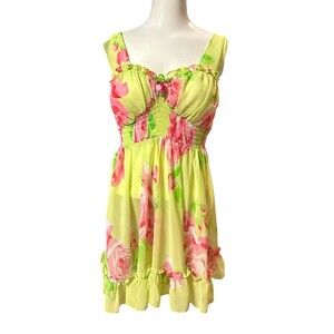 Coquette size S Lingerie Betsey Johnson Intimates babydoll floral fairy whimsy
